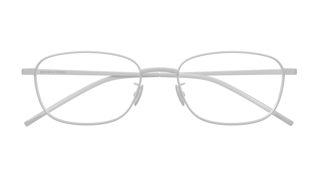 Óculos graduados bottega veneta bv1473oa 002 plateado rectangular / squared unisex tamanho 52mm - Vista de detalhe