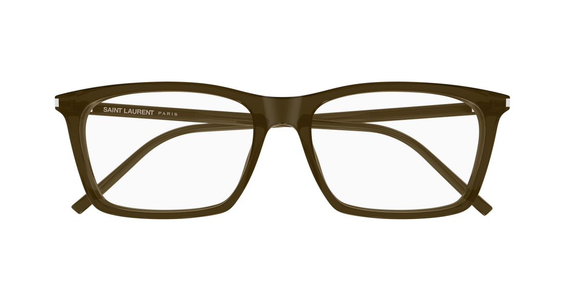 Lunettes de vue saint laurent sl 296 013 marron rectangular / squared unisex taille 57mm - Vue détaillée