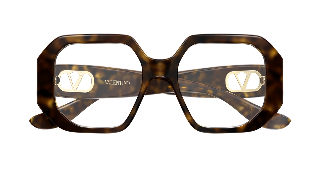 Gafas graduadas valentino vg0003o 003 havana geometrical/directional femenino talla 51mm - Vista de detalle