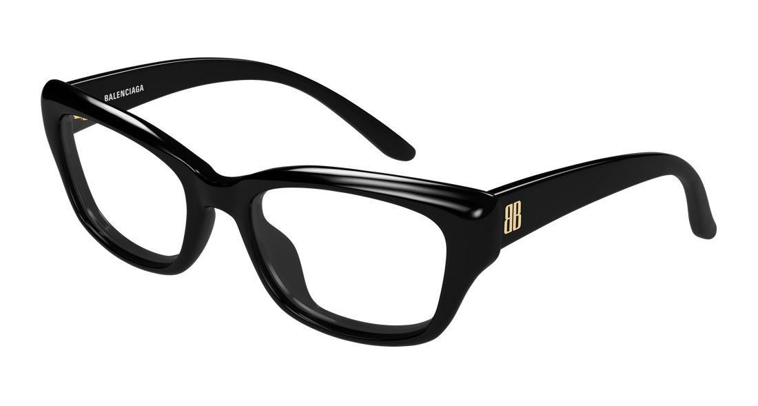 Óculos graduados balenciaga bb0518o 001 negro rectangular / squared femenino tamanho 54mm - Vista principal