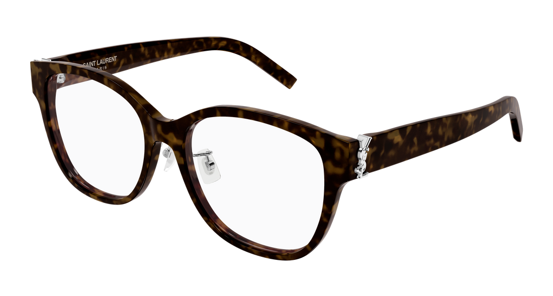 Prescription glasses saint laurent sl m168/f 002 havana cat eye femenino size 55mm - Main view
