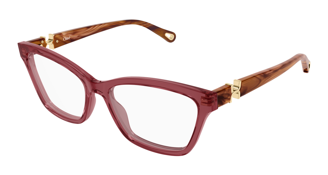 Briller chloé ch0412o 008 rojo cat eye femenino størrelse 56mm - Hovedvisning