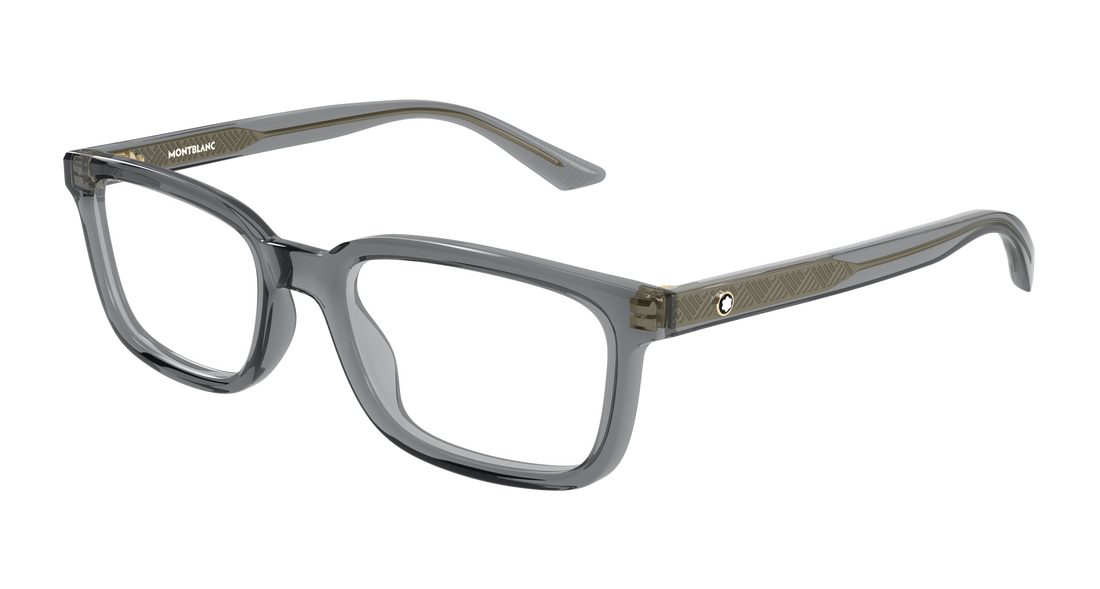 Óculos graduados montblanc mb0458ol 010 gris rectangular / squared masculino tamanho 58mm - Vista principal