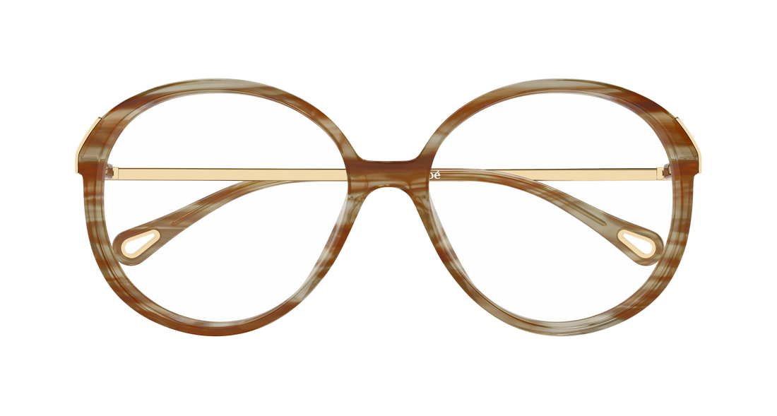 Briller chloé ch0408o 004 havana round/oval/panthos femenino størrelse 58mm - Detaljeret visning
