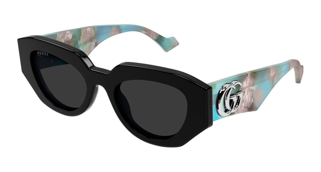 Lunettes de soleil gucci gg1421s 012 negro geometrical/directional femenino taille 51mm - Vue principale