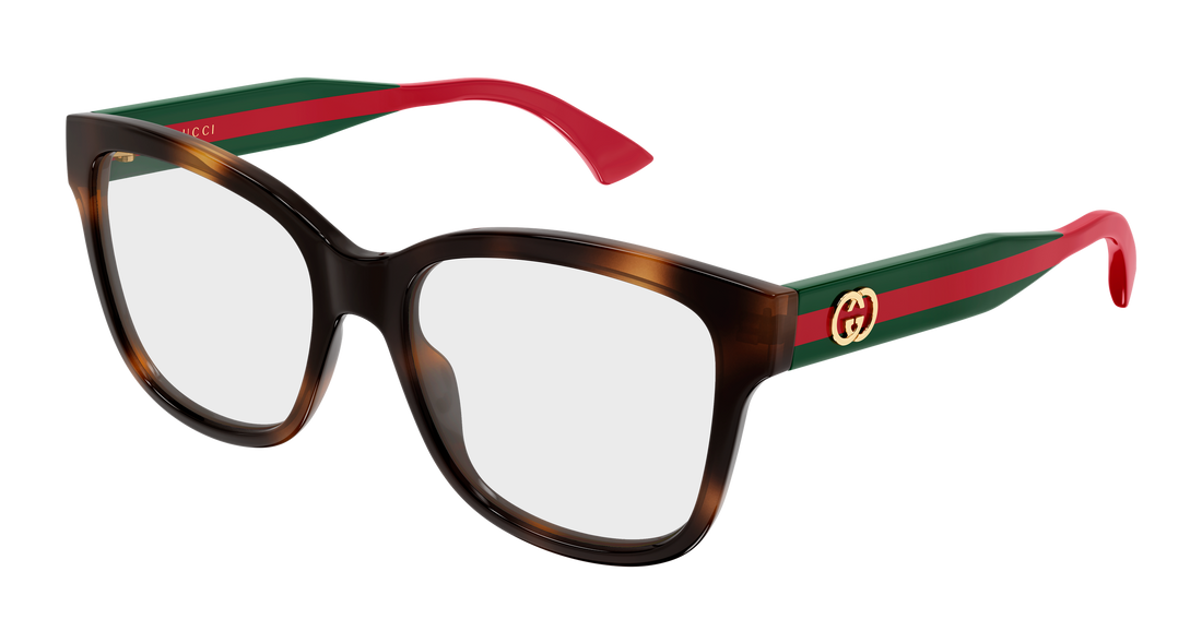 Brillen gucci gg0038oann 002 havana butterfly femenino größe 54mm - Hauptansicht