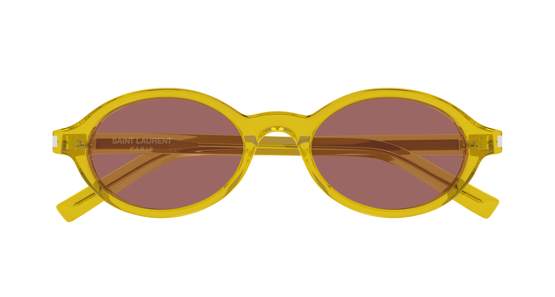 Sunglasses saint laurent sl 751 jeanne 004 amarillo round/oval/panthos femenino size 50mm - Detailed view