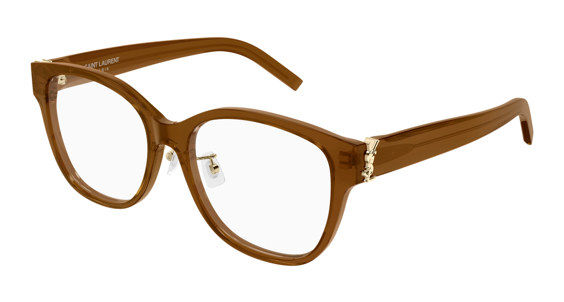 Brillen saint laurent sl m168/f 005 marron cat eye femenino größe 55mm - Hauptansicht