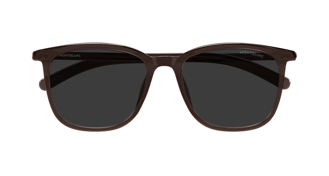 Gafas de sol montblanc mb0487sa 002 marron rectangular / squared masculino talla 56mm - Vista de detalle