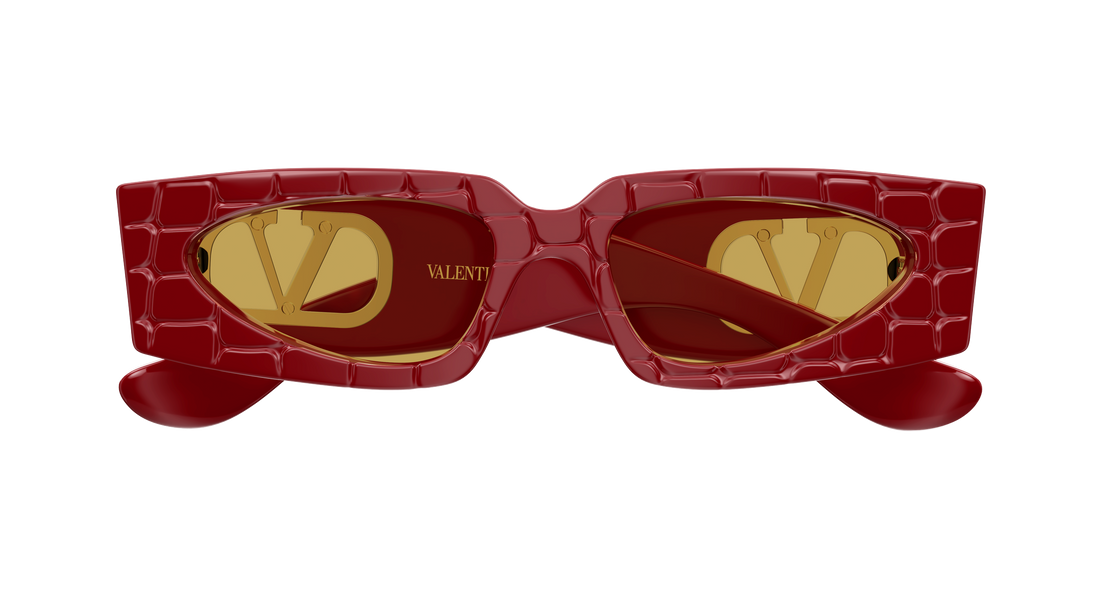 Occhiali da sole valentino vg0001s 004 burdeos rectangular / squared femenino taglia 53mm - Vista dettagliata