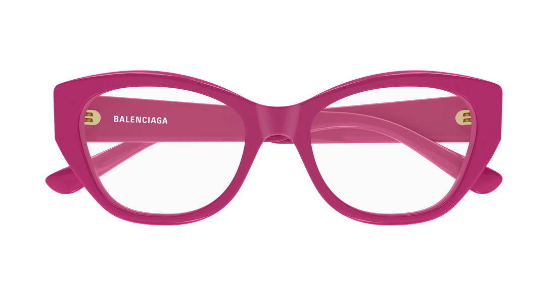 Occhiali da vista balenciaga bb0481o 008 rosa cat eye femenino taglia 56mm - Vista dettagliata