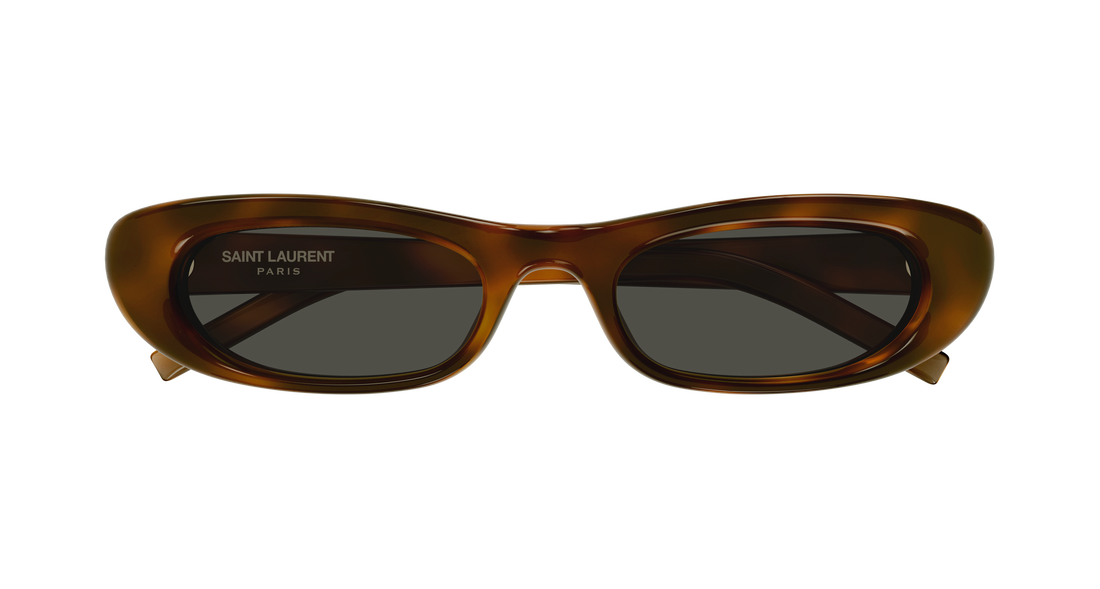 Occhiali da sole saint laurent sl 557 shade plump 002 havana rectangular / squared femenino taglia 53mm - Vista dettagliata