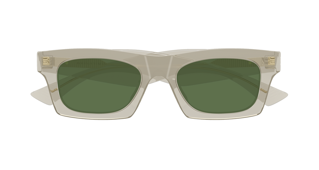 Lunettes de soleil bottega veneta bv1457s 004 beige rectangular / squared unisex taille 51mm - Vue détaillée
