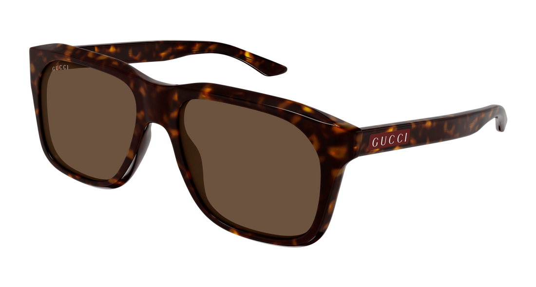 Lunettes de soleil gucci gg2077s 002 havana rectangular / squared masculino taille 55mm - Vue principale
