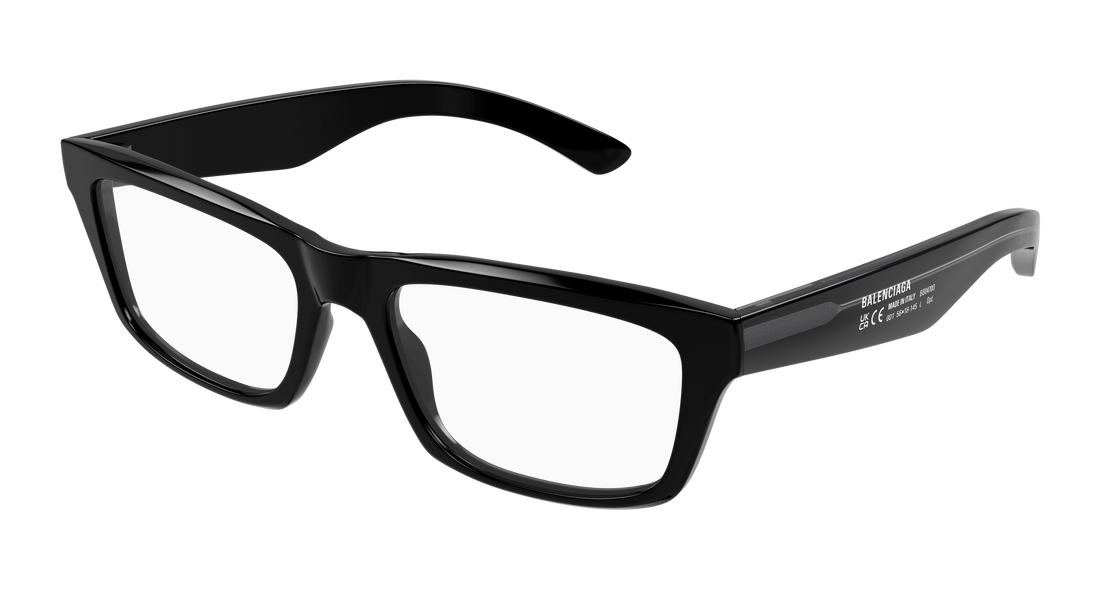 Occhiali da vista balenciaga bb0470o 001 negro rectangular / squared masculino taglia 56mm - Vista principale