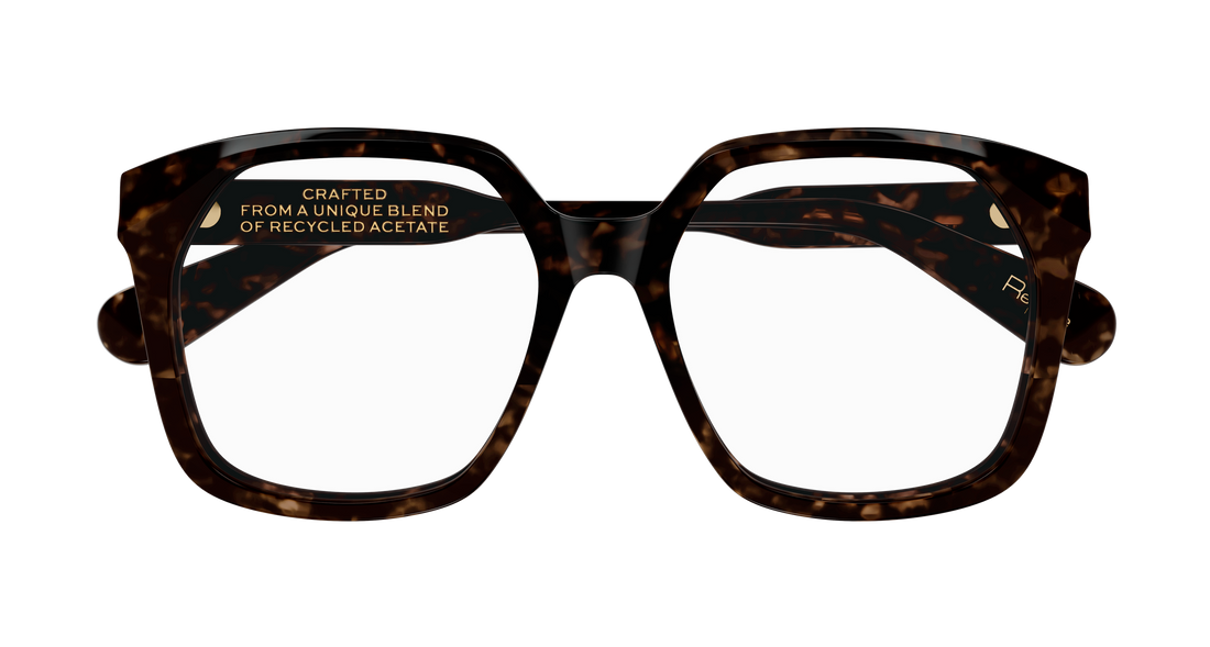 Lunettes de vue chloé ch0263o 009 havana rectangular / squared femenino taille 53mm - Vue détaillée