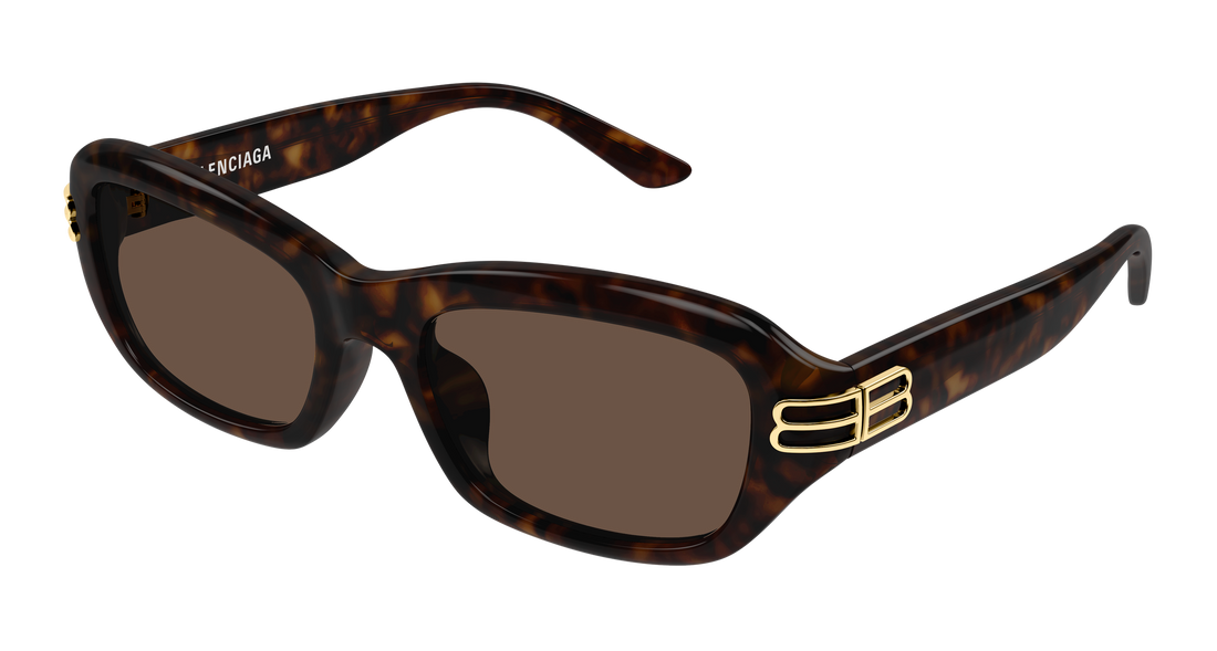 Solbriller balenciaga bb0471sk 002 havana rectangular / squared femenino størrelse 55mm - Hovedvisning