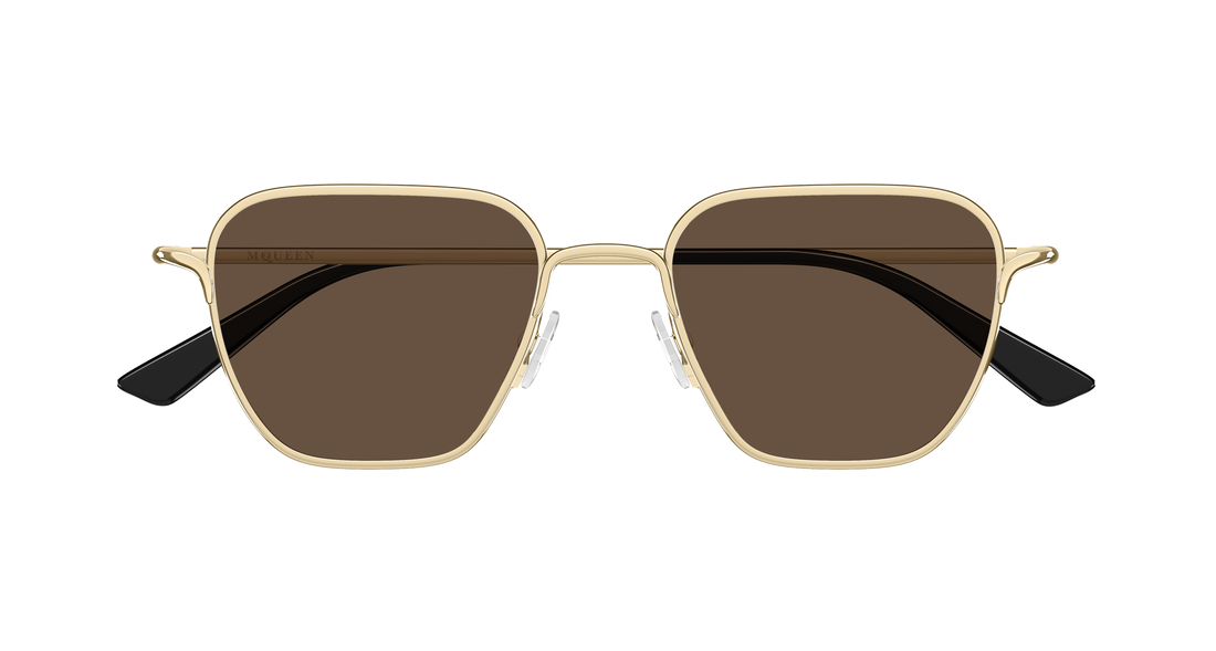 Sonnenbrillen alexander mcqueen am0561s 002 dorado rectangular / squared unisex größe 50mm - Detailansicht