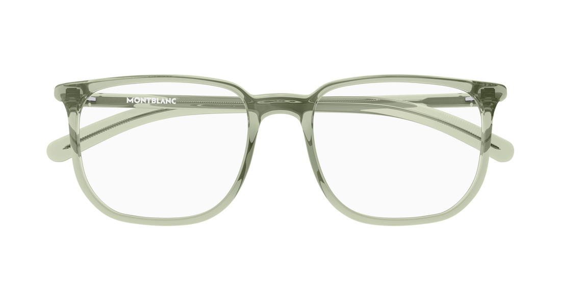 Glasögon montblanc mb0388o 005 verde rectangular / squared masculino storlek 54mm - Detaljvy