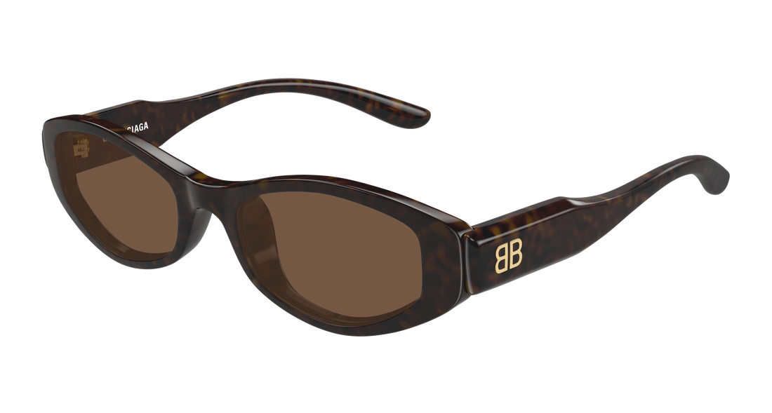 Lunettes de soleil balenciaga bb0509s 002 havana geometrical/directional femenino taille 53mm - Vue principale