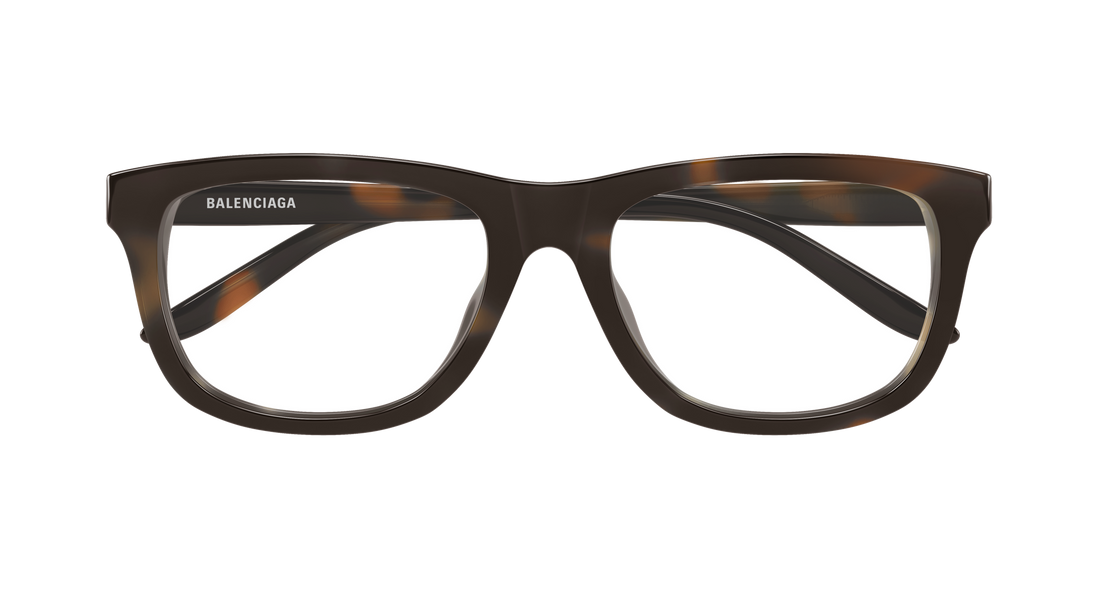 Lunettes de vue balenciaga bb0531o 002 havana rectangular / squared masculino taille 55mm - Vue détaillée