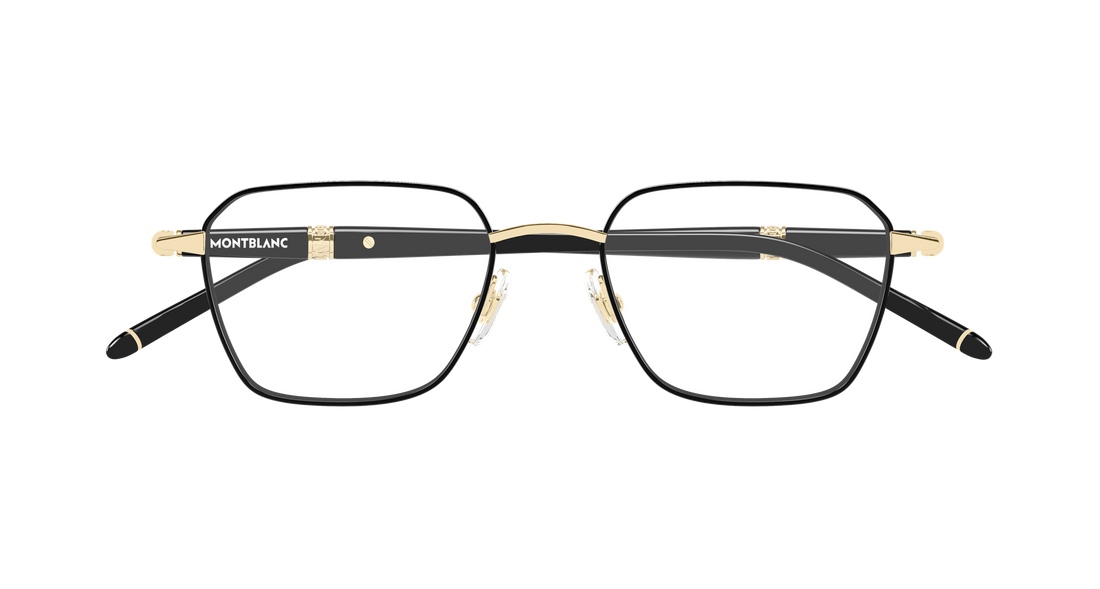 Óculos graduados montblanc mb0485o 001 dorado rectangular / squared masculino tamanho 51mm - Vista de detalhe