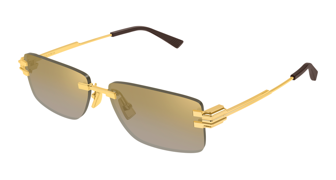 Óculos de sol bottega veneta bv1511s 002 dorado rectangular / squared unisex tamanho 58mm - Vista principal