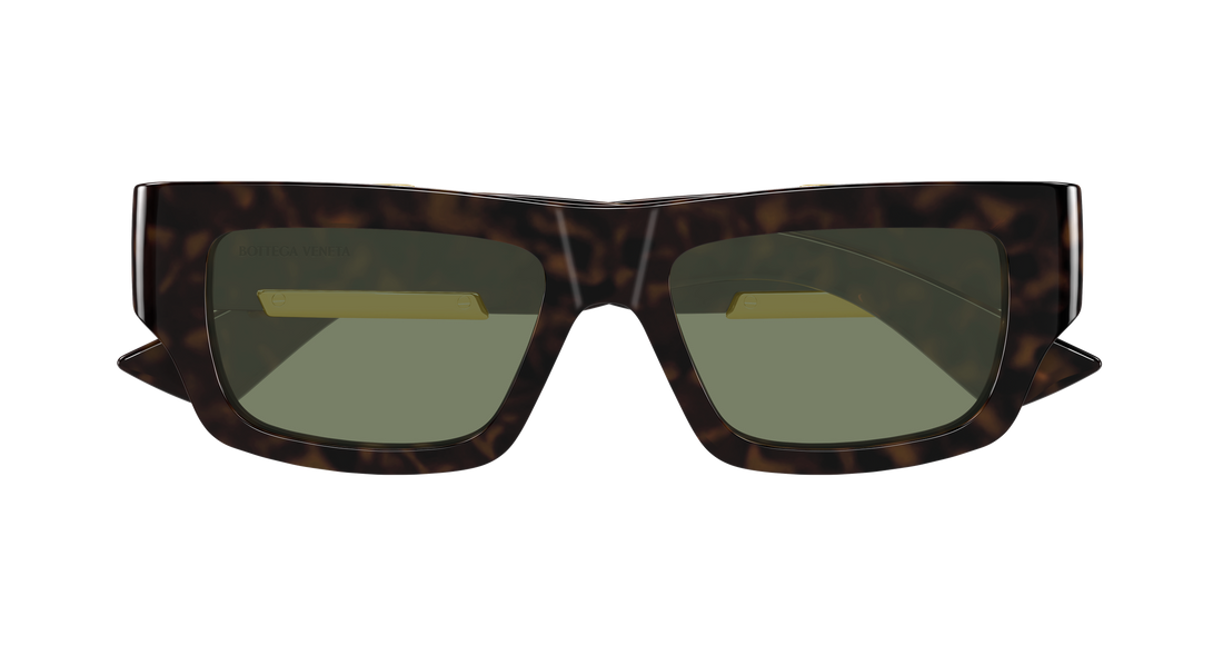 Lunettes de soleil bottega veneta bv1452s 002 havana rectangular / squared unisex taille 53mm - Vue détaillée