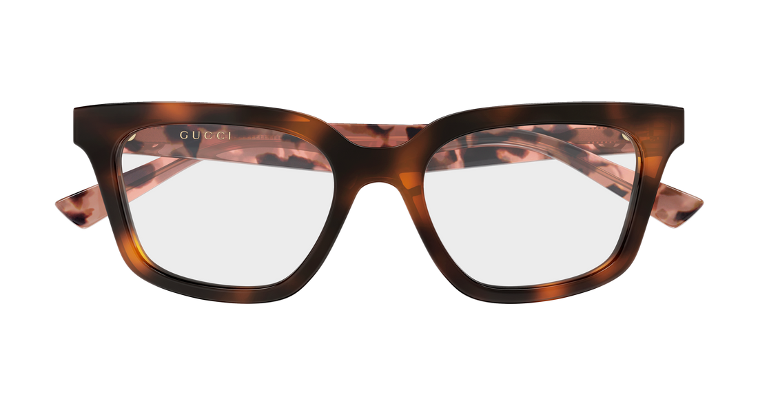 Brillen gucci gg2180o 004 havana rectangular / squared femenino größe 51mm - Detailansicht