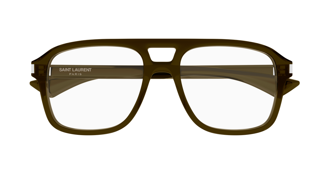 Óculos graduados saint laurent sl 881 opt 004 marron masculino tamanho 55mm - Vista de detalhe