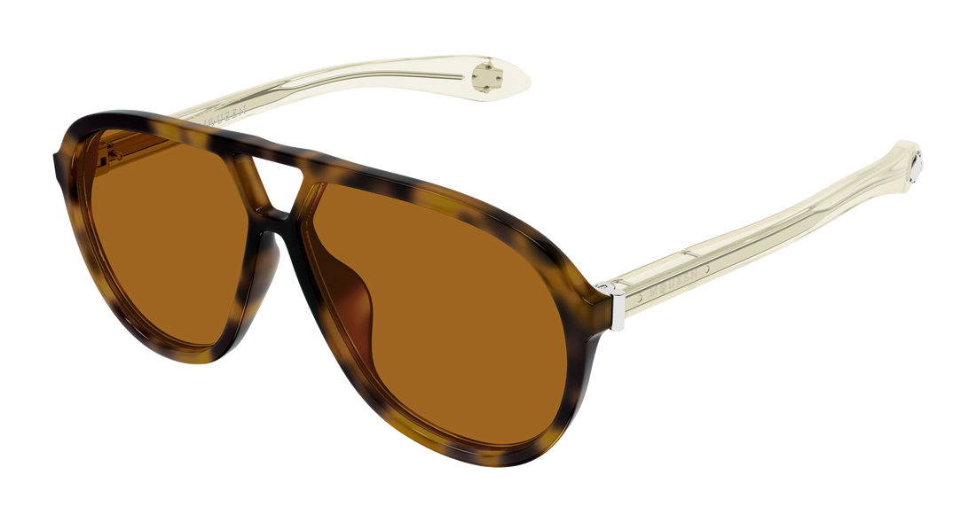 Óculos de sol alexander mcqueen am0586s 002 havana pilot/navigator unisex tamanho 59mm - Vista principal