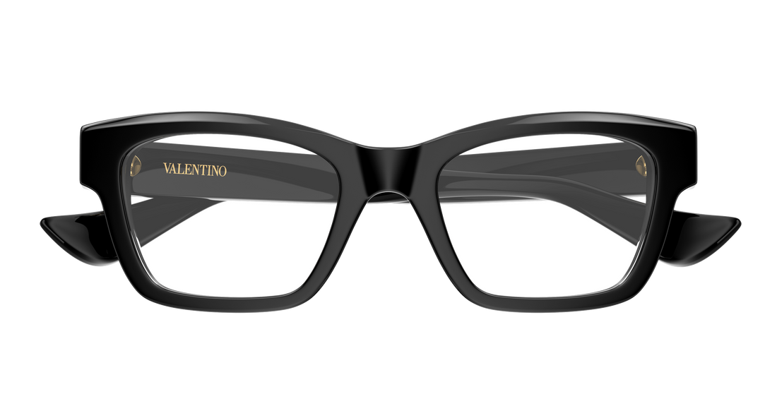 Óculos graduados valentino vg0061o 005 negro rectangular / squared femenino tamanho 52mm - Vista de detalhe