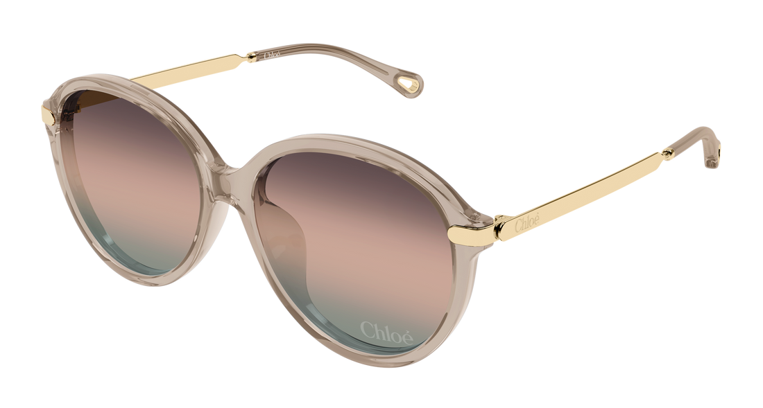 Óculos de sol chloé ch0358sk 005 marron round/oval/panthos femenino tamanho 59mm - Vista principal