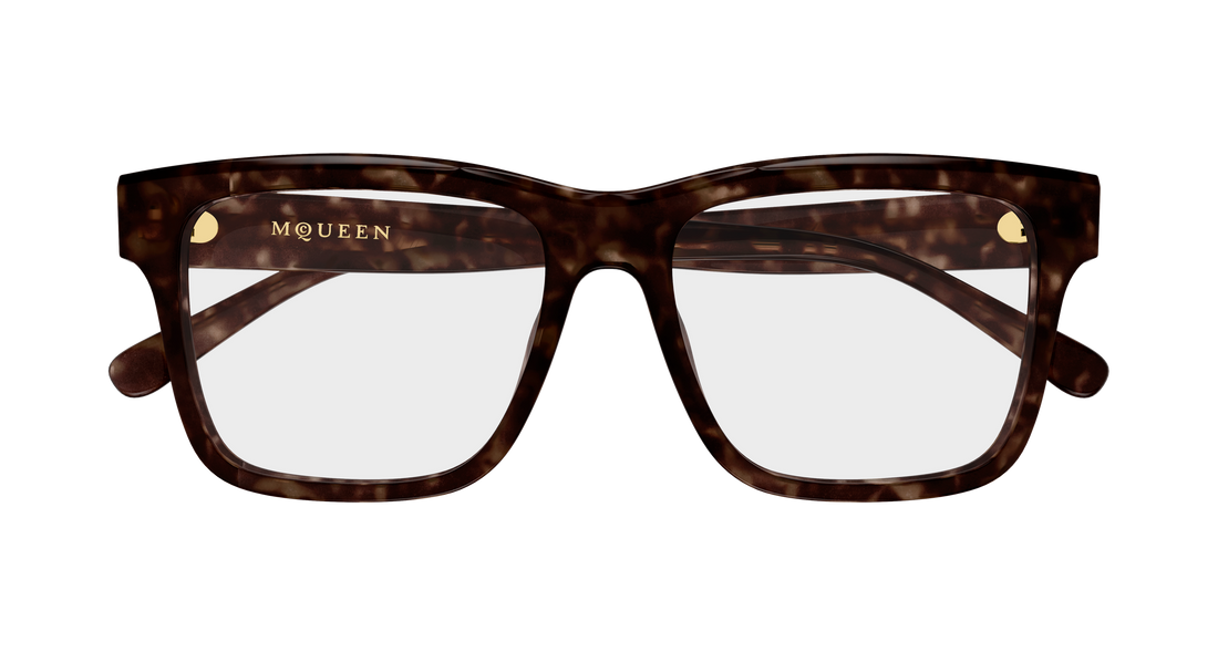 Gafas graduadas alexander mcqueen am0582o 002 havana rectangular / squared unisex talla 54mm - Vista de detalle