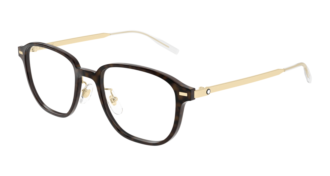 Briller montblanc mb0466oa 003 havana geometrical/directional masculino størrelse 52mm - Hovedvisning