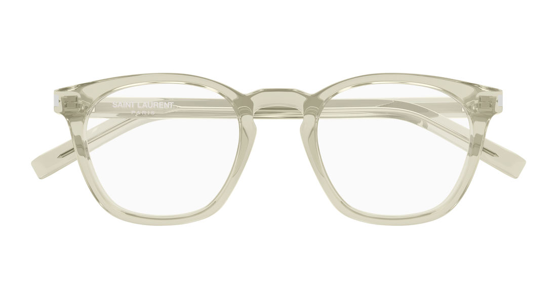 Briller saint laurent sl 28 opt 016 verde round/oval/panthos masculino størrelse 50mm - Detaljeret visning