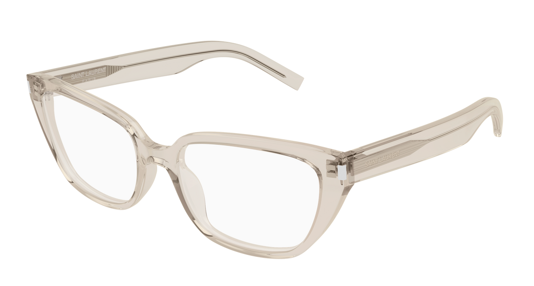 Brillen saint laurent sl 896 004 beige cat eye femenino größe 55mm - Hauptansicht