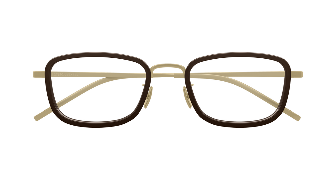 Óculos graduados bottega veneta bv1474oa 003 bronce rectangular / squared unisex tamanho 53mm - Vista de detalhe