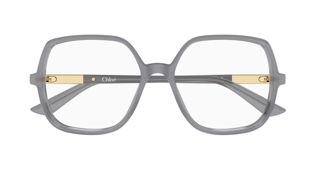 Lunettes de vue chloé ch0368o 005 gris geometrical/directional femenino taille 54mm - Vue détaillée