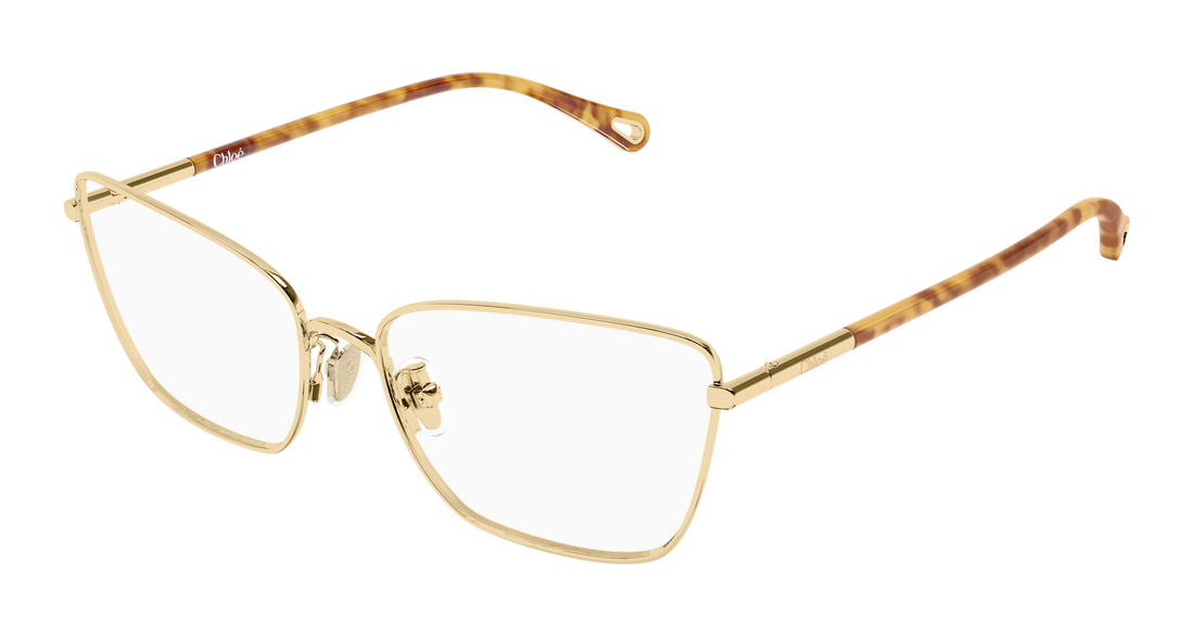 Óculos graduados chloé ch0403o 002 dorado cat eye femenino tamanho 54mm - Vista principal
