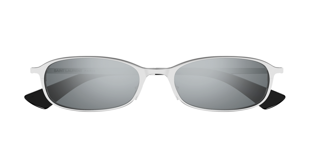 Óculos de sol saint laurent sl 934 mia 002 plateado round/oval/panthos femenino tamanho 52mm - Vista de detalhe