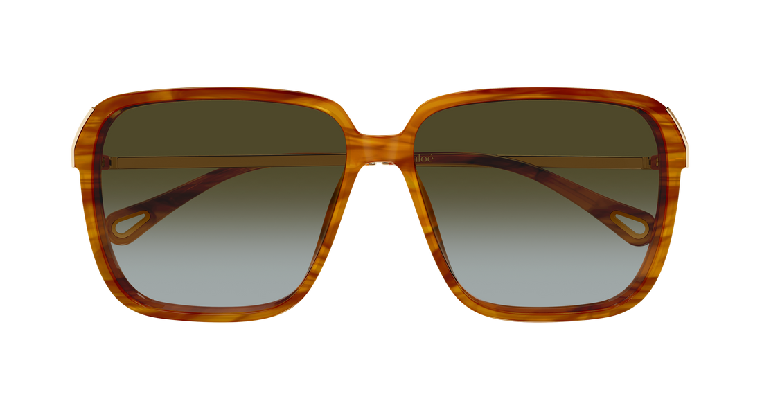 Óculos de sol chloé ch0405s 003 havana rectangular / squared femenino tamanho 59mm - Vista de detalhe