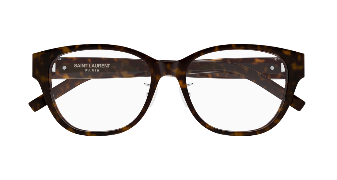 Óculos graduados saint laurent sl m169/f 002 havana cat eye femenino tamanho 54mm - Vista de detalhe