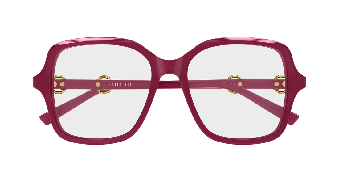 Óculos graduados gucci gg2217o 004 rojo butterfly femenino tamanho 53mm - Vista de detalhe
