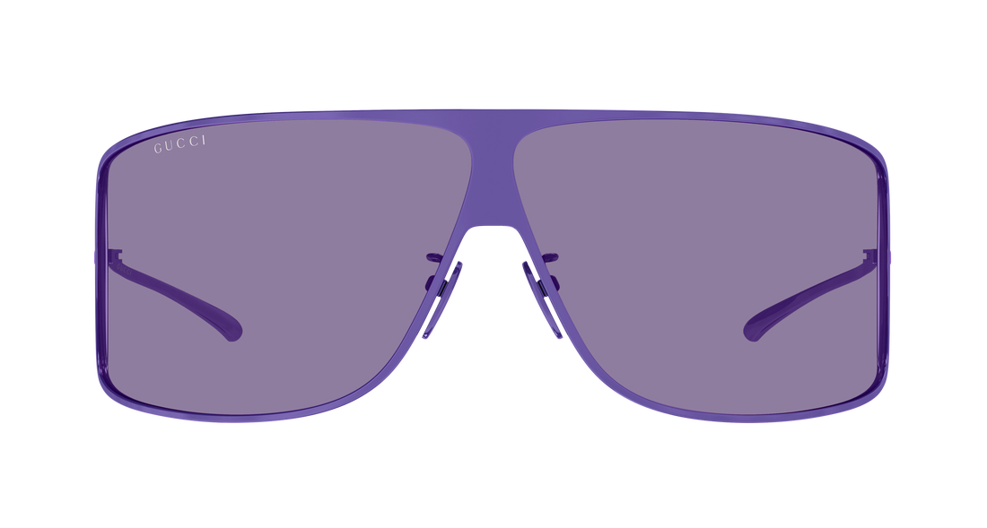 Óculos de sol gucci gg2276s 005 morado geometrical/directional unisex tamanho 80mm - Vista de detalhe
