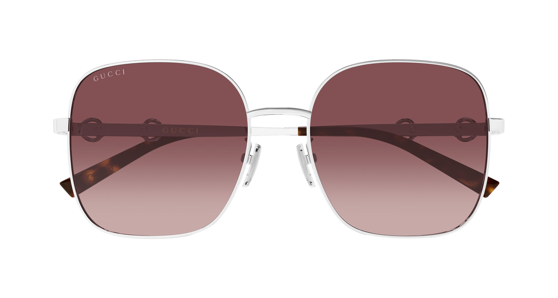 Lunettes de soleil gucci gg2053s 003 plateado rectangular / squared femenino taille 58mm - Vue détaillée