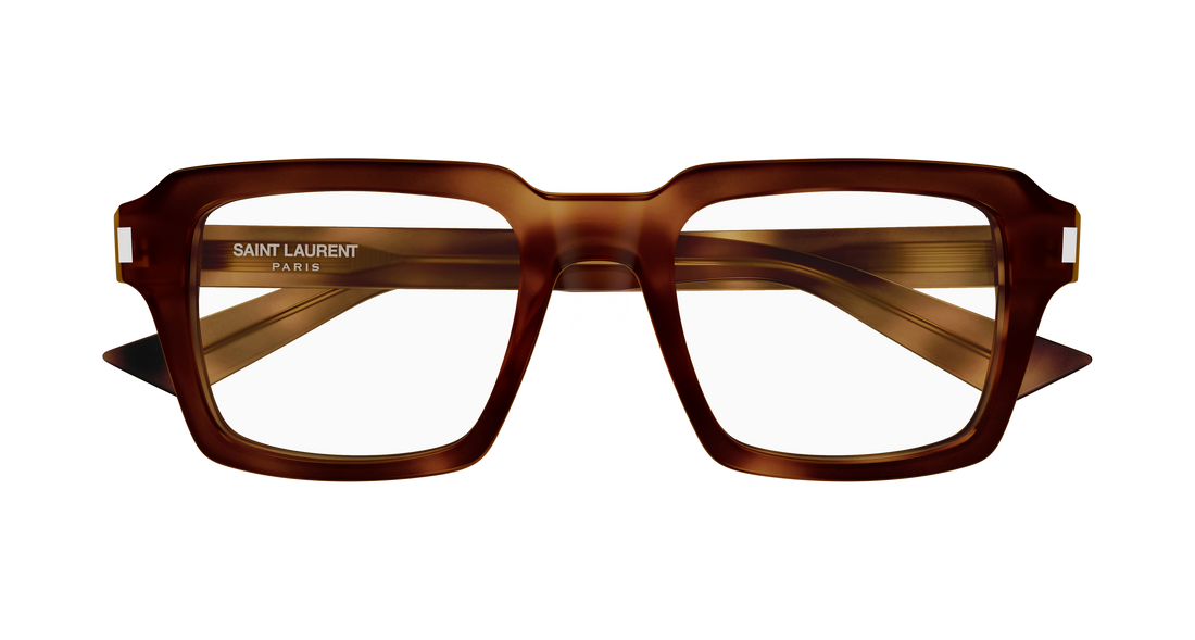 Óculos graduados saint laurent sl 947 opt 002 havana rectangular / squared masculino tamanho 50mm - Vista de detalhe
