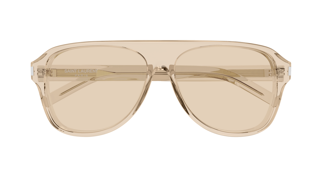 Óculos de sol saint laurent sl 970 004 beige pilot/navigator masculino tamanho 59mm - Vista de detalhe