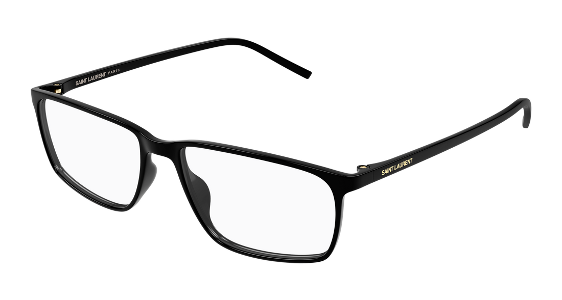 Briller saint laurent sl 886 001 negro rectangular / squared masculino størrelse 57mm - Hovedvisning