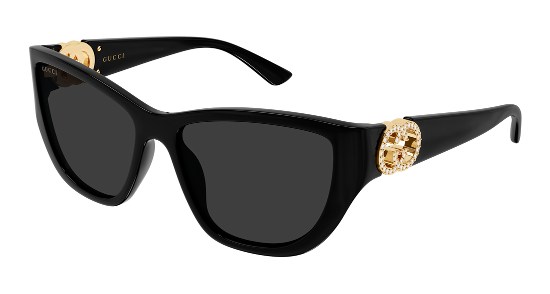 Lunettes de soleil gucci gg2122s 002 negro cat eye femenino taille 56mm - Vue principale